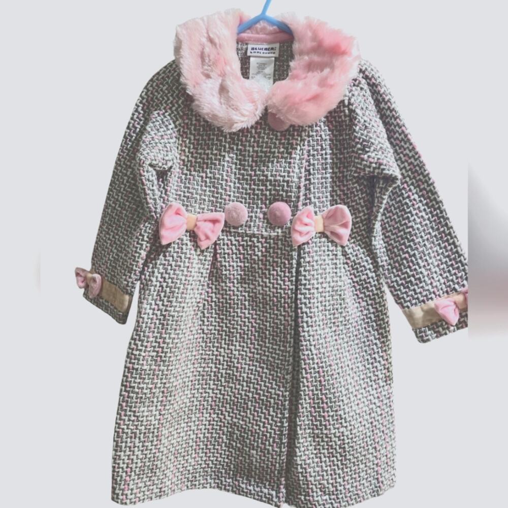 Blueberi Boulevard Tweed Pea Coat